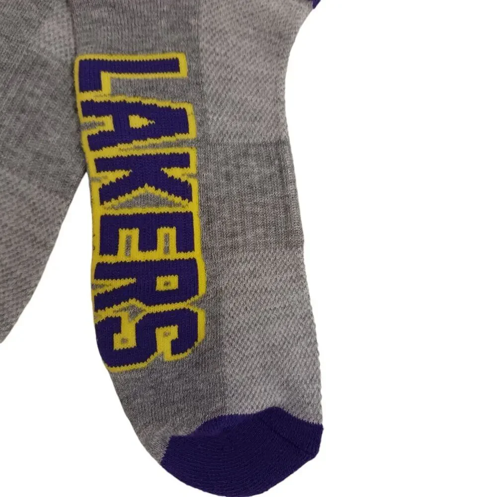 3 Pairs NBA Los Angeles LAKERS Socks Mens Size 6-12 Low Cut Sports Official